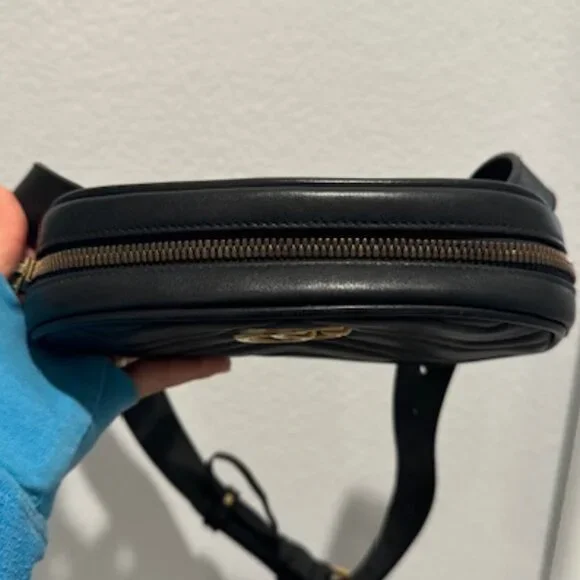 Black Quilted Leather Crossbody Bag - Picture 12 of 16